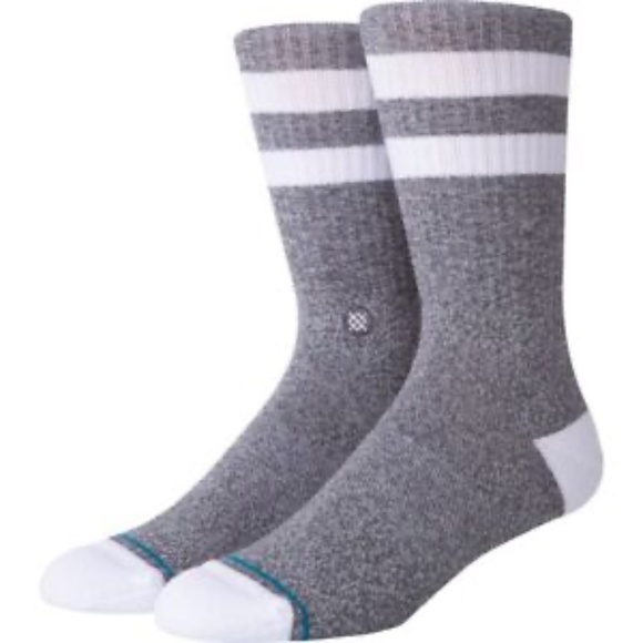 Stance Mens Joven Crew Height Gray White Mid Cushion Large Socks - Picture 1 of 6